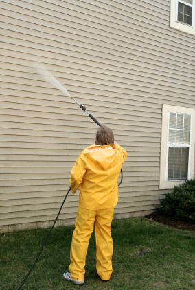 Pressure washing in Brooklandville, MD by Harold Howard's Painting Service.